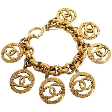 vintage chanel coin bracelet|authentic chanel charm bracelets.